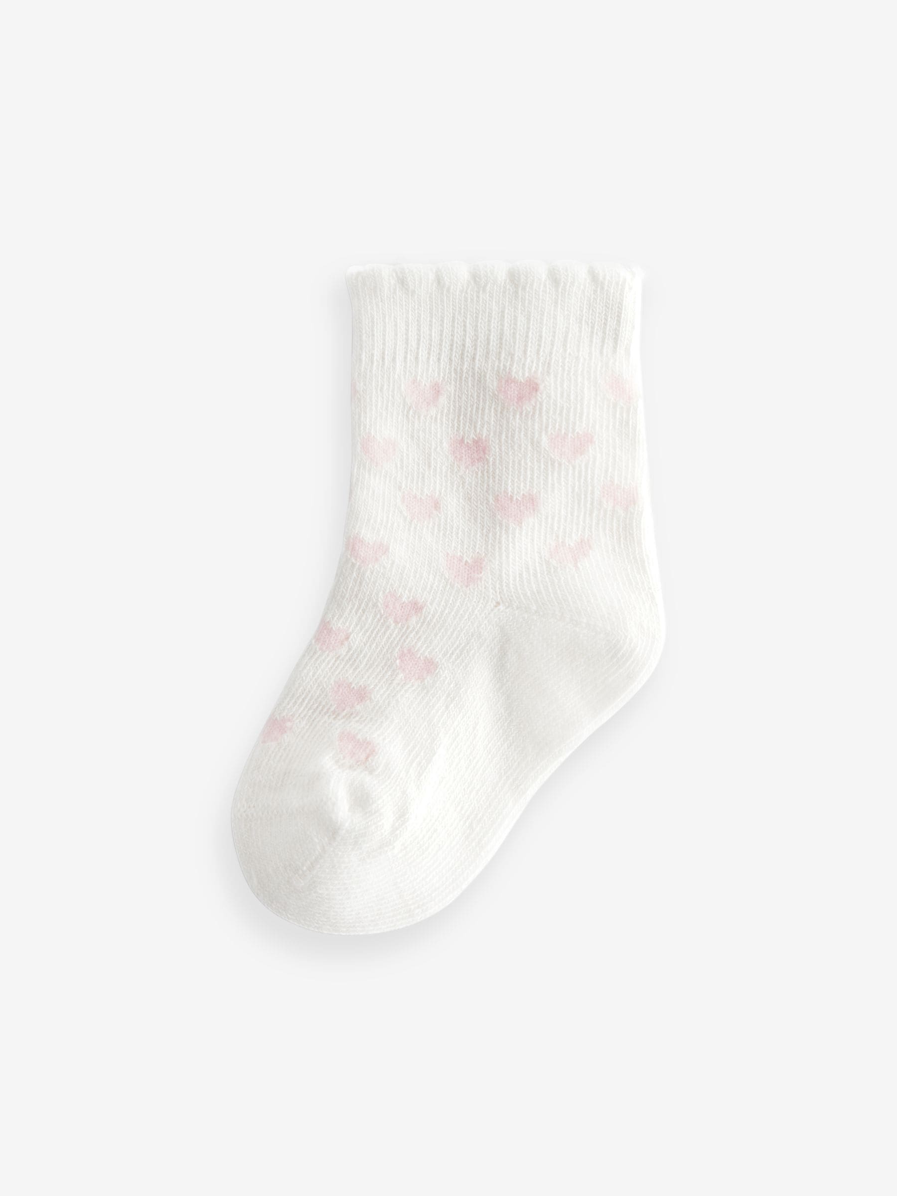 Roze gestreept met hart - Verpakking van 5 paar babysokken (0 mnd-2 jr)