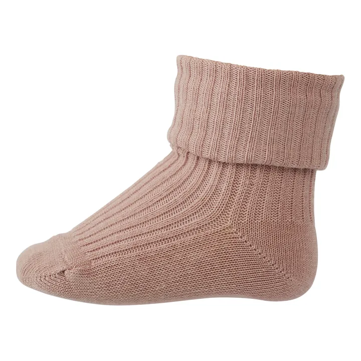 Mp Denmark Chaussettes Rib en coton | Rose pâle