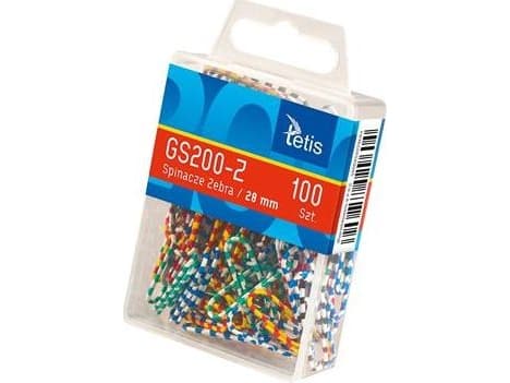 Tetis Runde klips sebra 28mm 100stk A12 TETIS