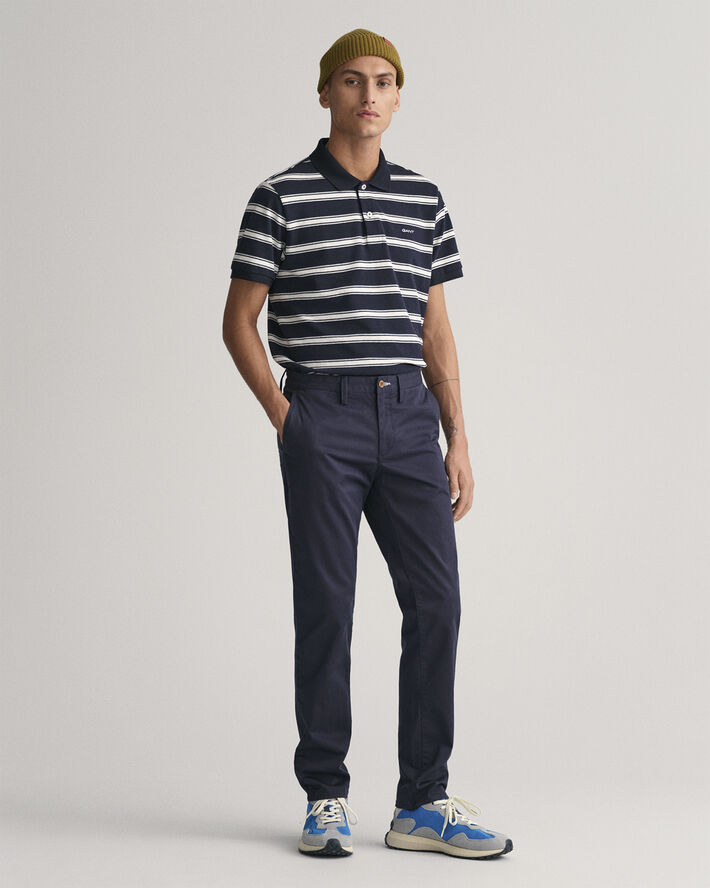 Gant SLIM TWILL CHINOS Marine