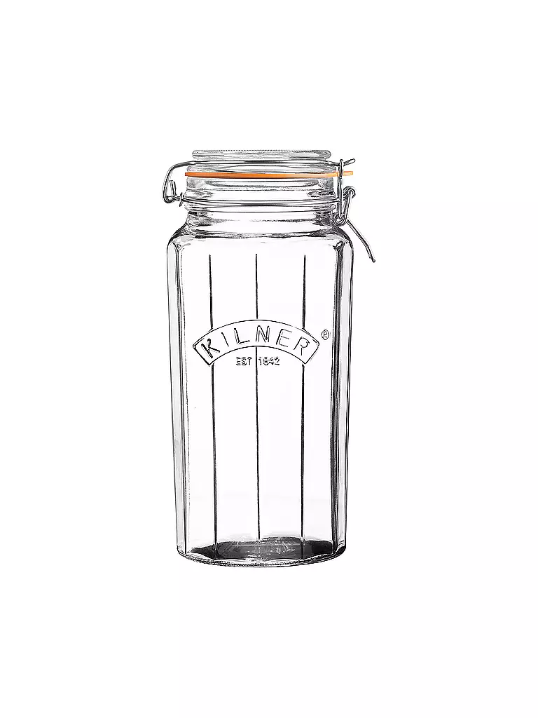 KILNER Drahtbügelglas Kilner facettiert 1,8l transparent