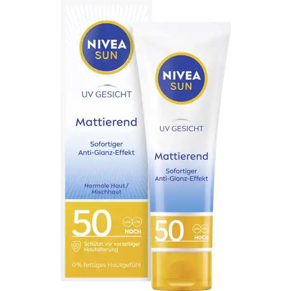 UV Gesicht mattierender Sonnenschutz LSF 50