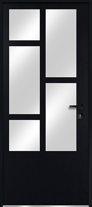 Porte d'entrée FORTIA acier Kribi 96 x h.218 cm poussant gauche