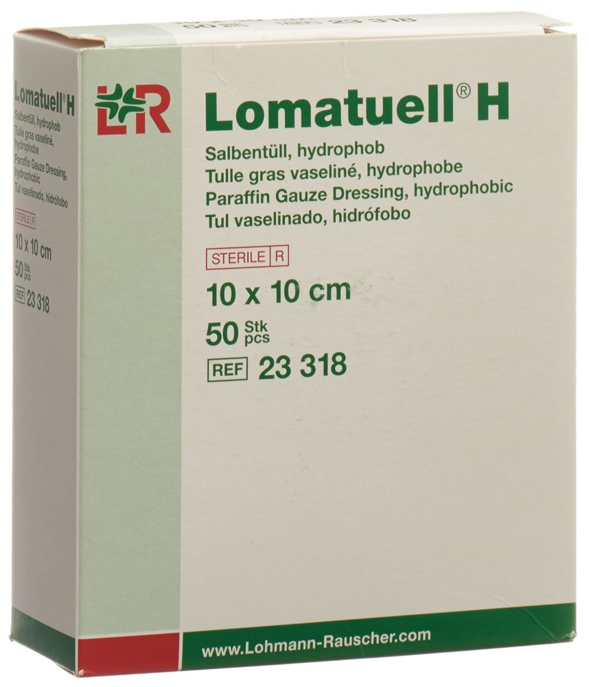 LOMATUELL H Salbentüll 10x10cm steril 50 Stk