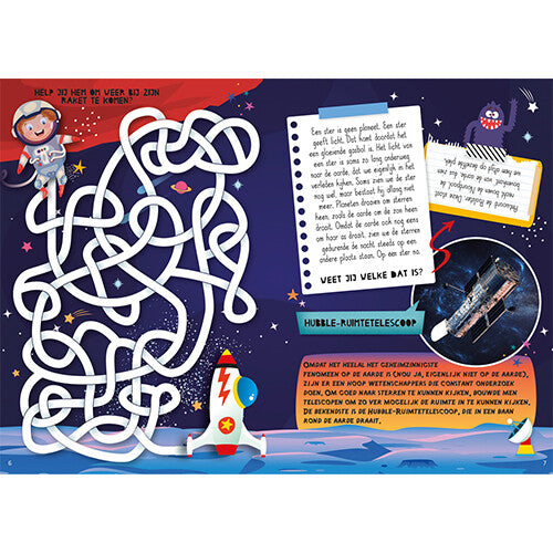 Lantaarn publishers doeboek en puzzel ontdek de wereld - ruimte - 107st