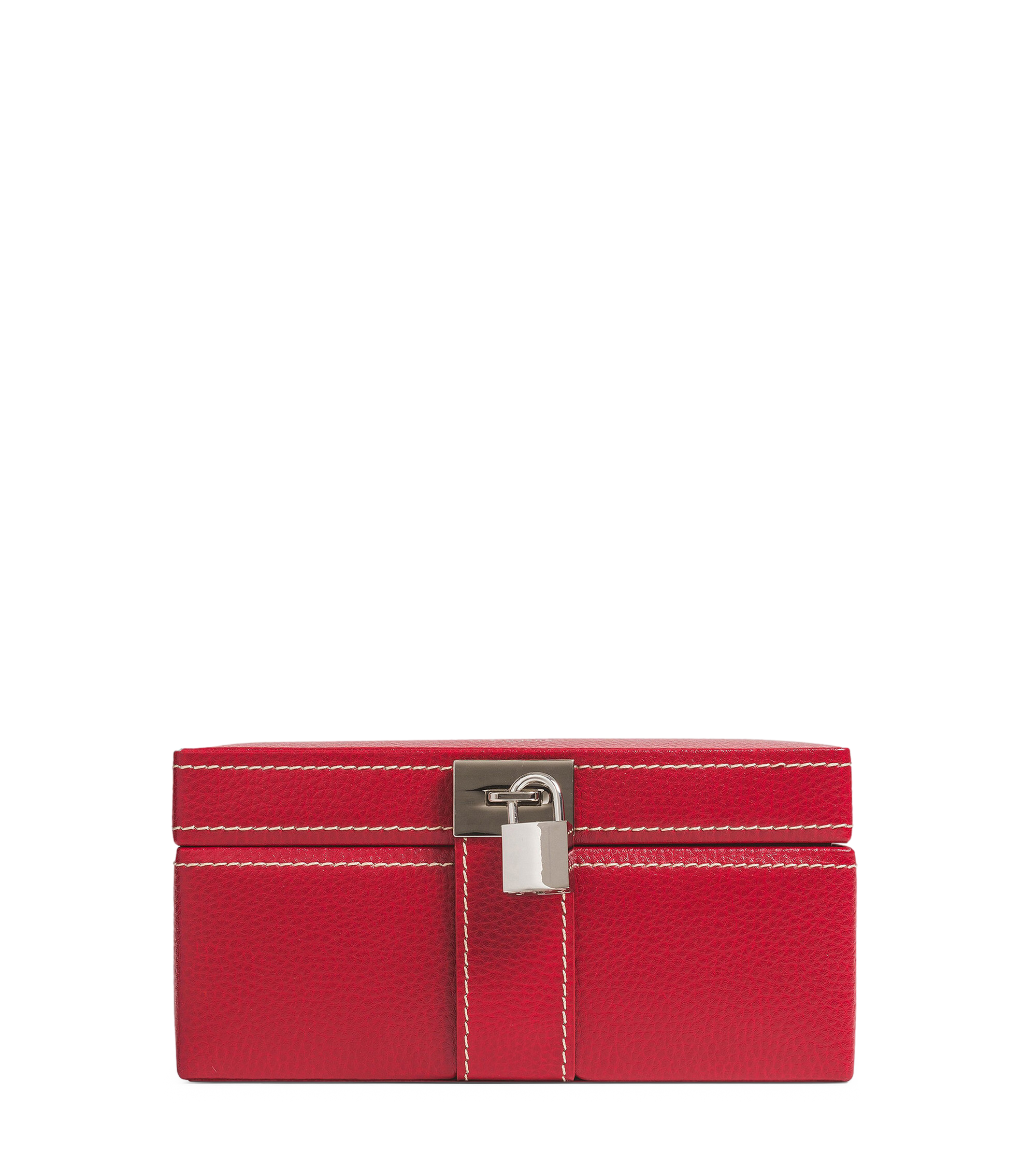 Boîte à bijoux en cuir | Rouge