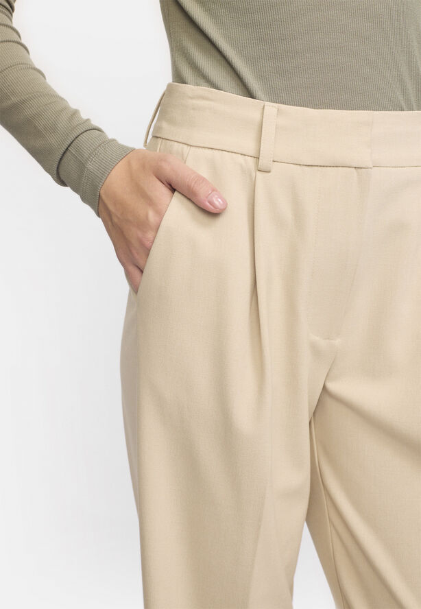 Soft Rebels SRVilja midwaist loose pant Feather gray melange