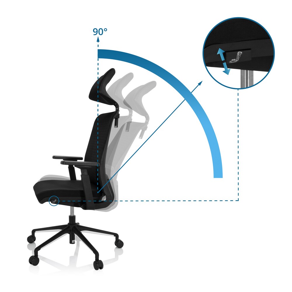 Profi Bürostuhl SKATE MA Stoff/Netzstoff mit Armlehnen hjh OFFICE