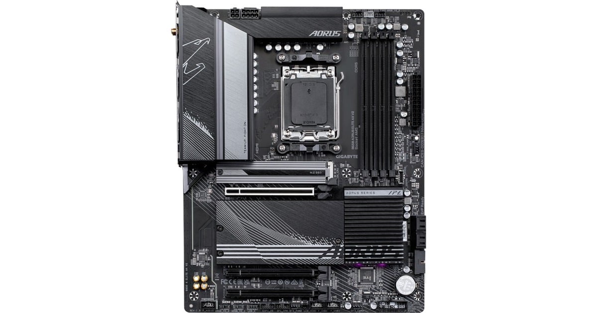 GIGABYTEB650 AORUS ELITE AX V2  socket AM5 moederbord  (Zwart, RAID, 2.5 Gb-LAN, WLAN, BT, Sound, ATX)