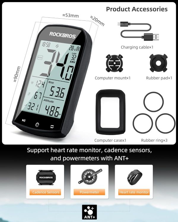 RockBros GPS Cykelcomputer
