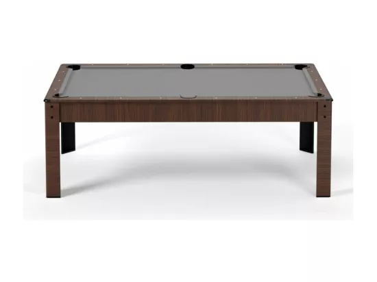 Billard Américain convertible table 4places KITBILL 5FT - 183 x 102 x 78 cm Plateau dînatoire et accessoires inclus - Marron