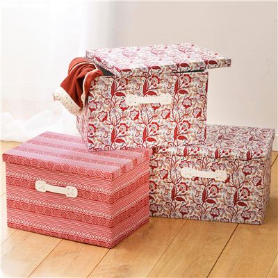 Boîtes de rangement décorées - set de 3
