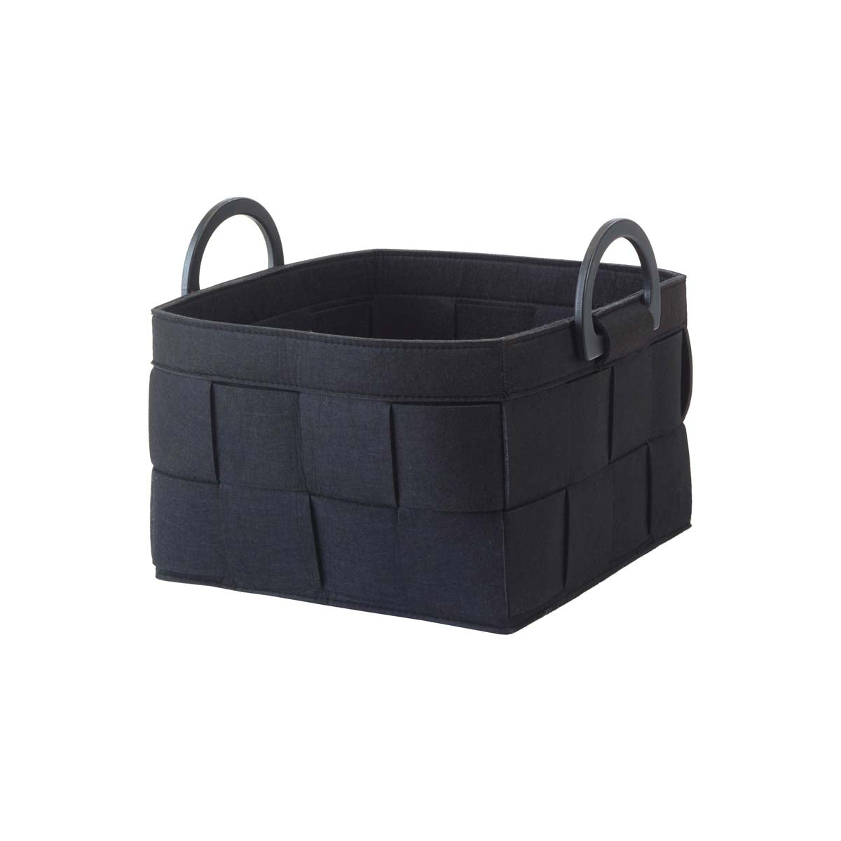 Dix Opbergmand Black Small | Zwart | Polyester | Bamboe