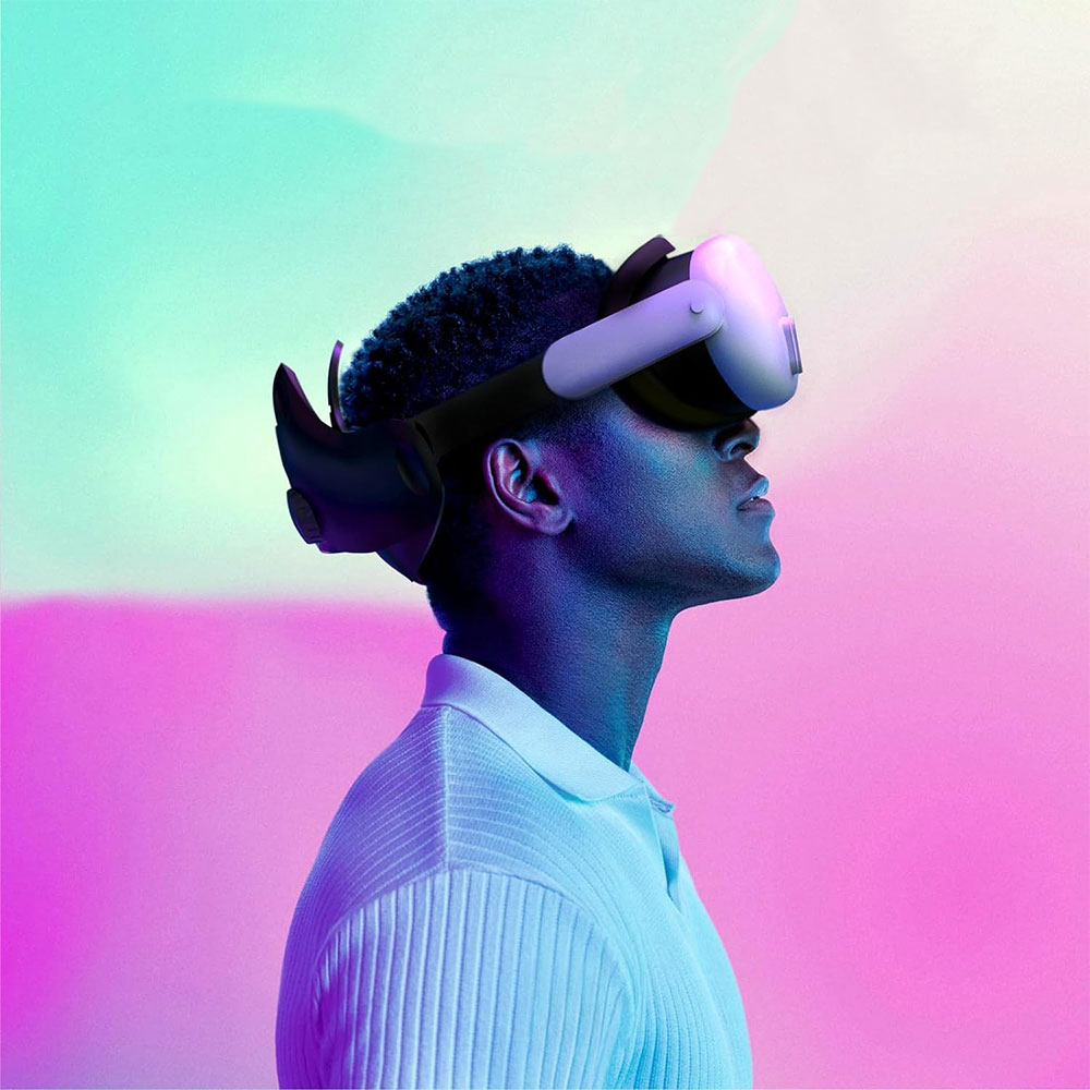 Meta Quest / Oculus Quest 3 Cover Gesicht Abdeckung aus Silikon - Schwarz