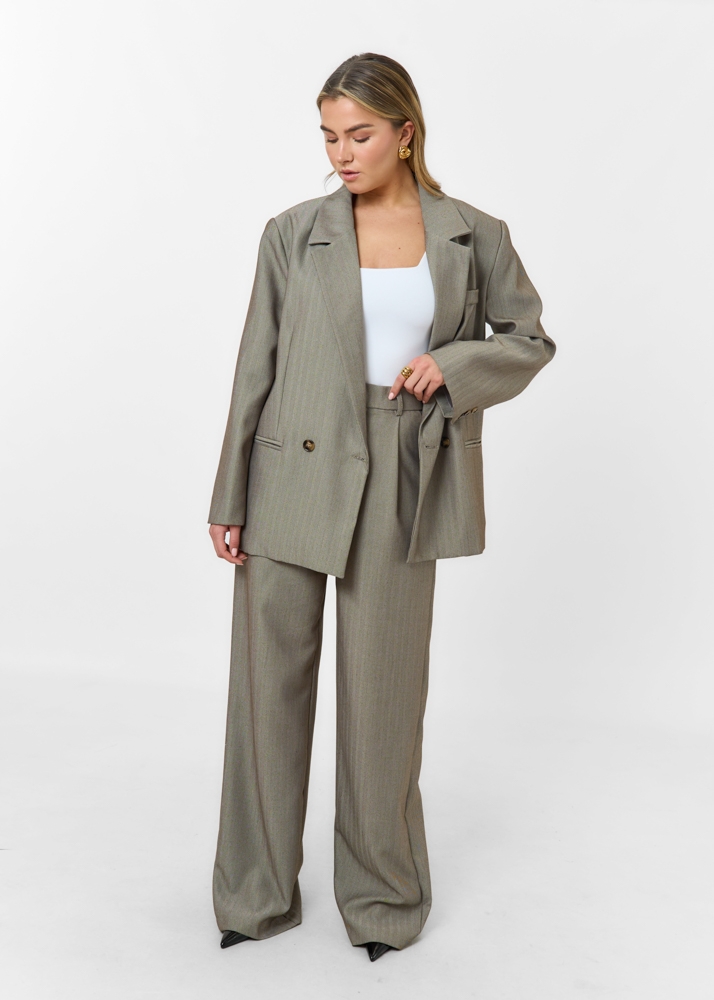 Fleur pantalon taupe
