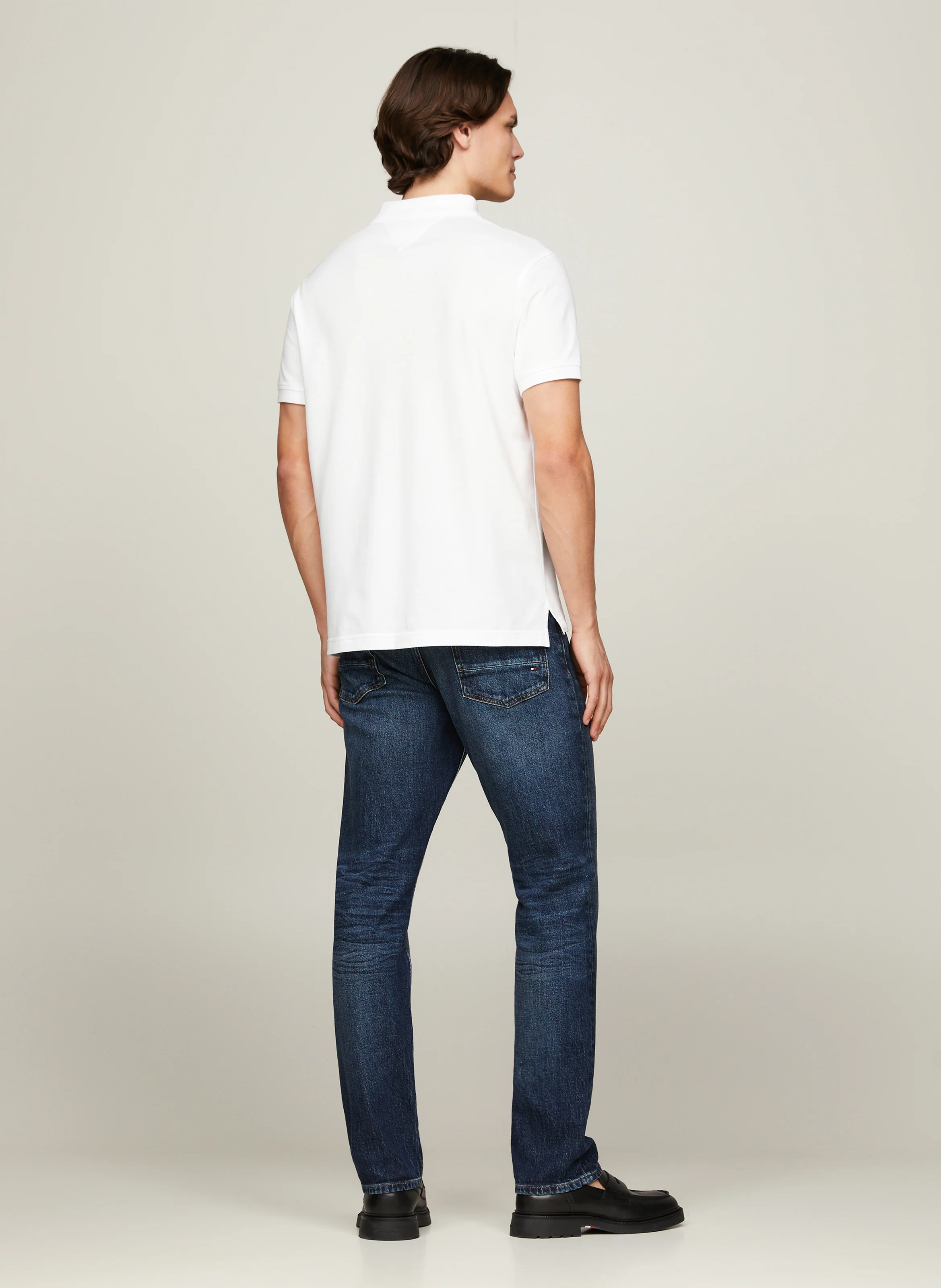 Polo droit en coton | Blanc