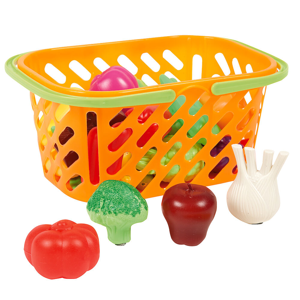 Panier de courses dinette 28 pièces