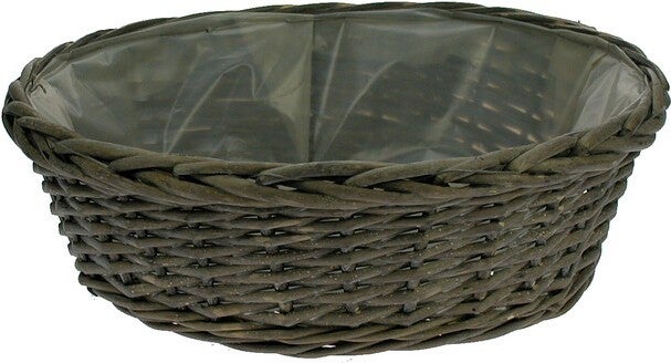Plantenmand grijs D 37 H 12 cm