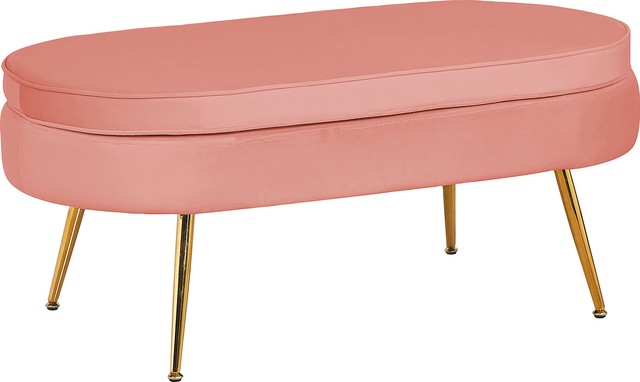 SalesFever Polsterhocker »Clam - Stilvoller Hocker« Elegantes Design in ovaler Form, 99cm Breite