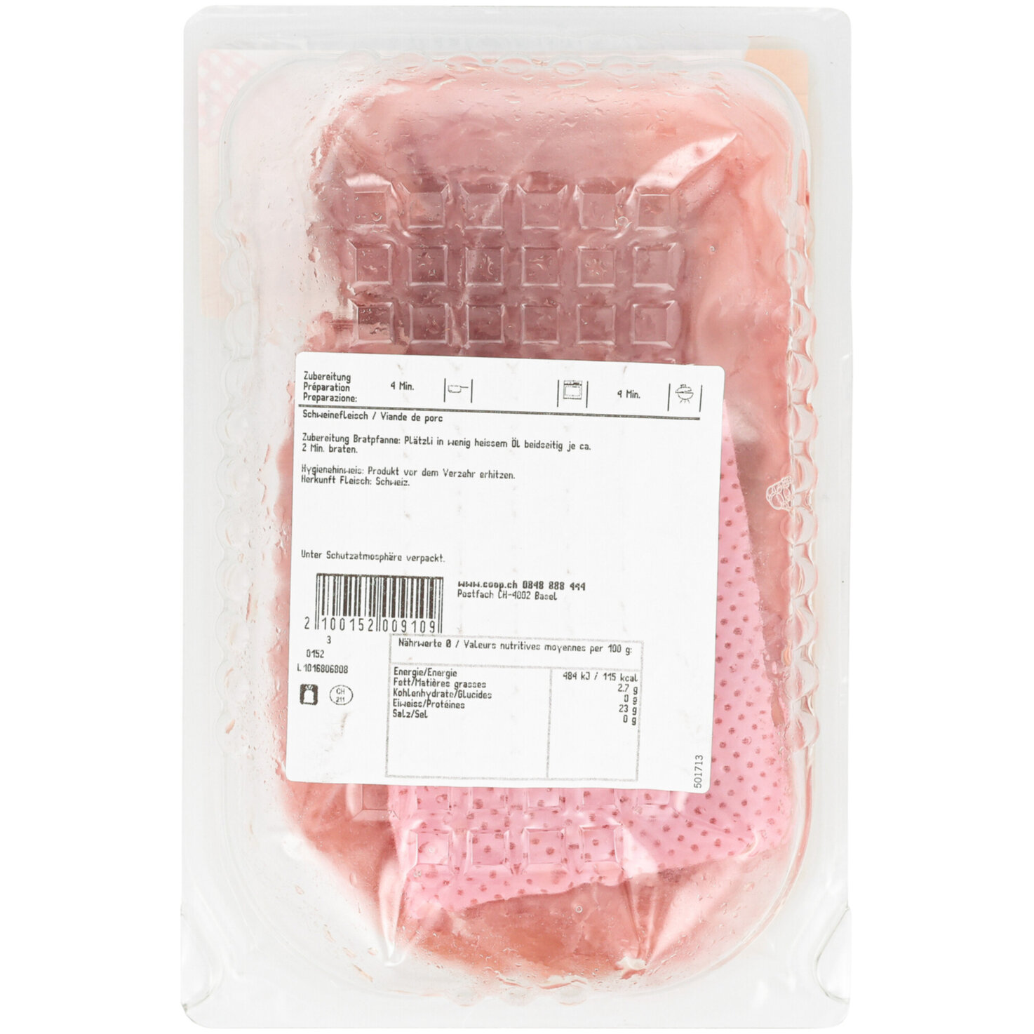 Prix Garantie Schweinsplätzli Stotzen ca. 520g