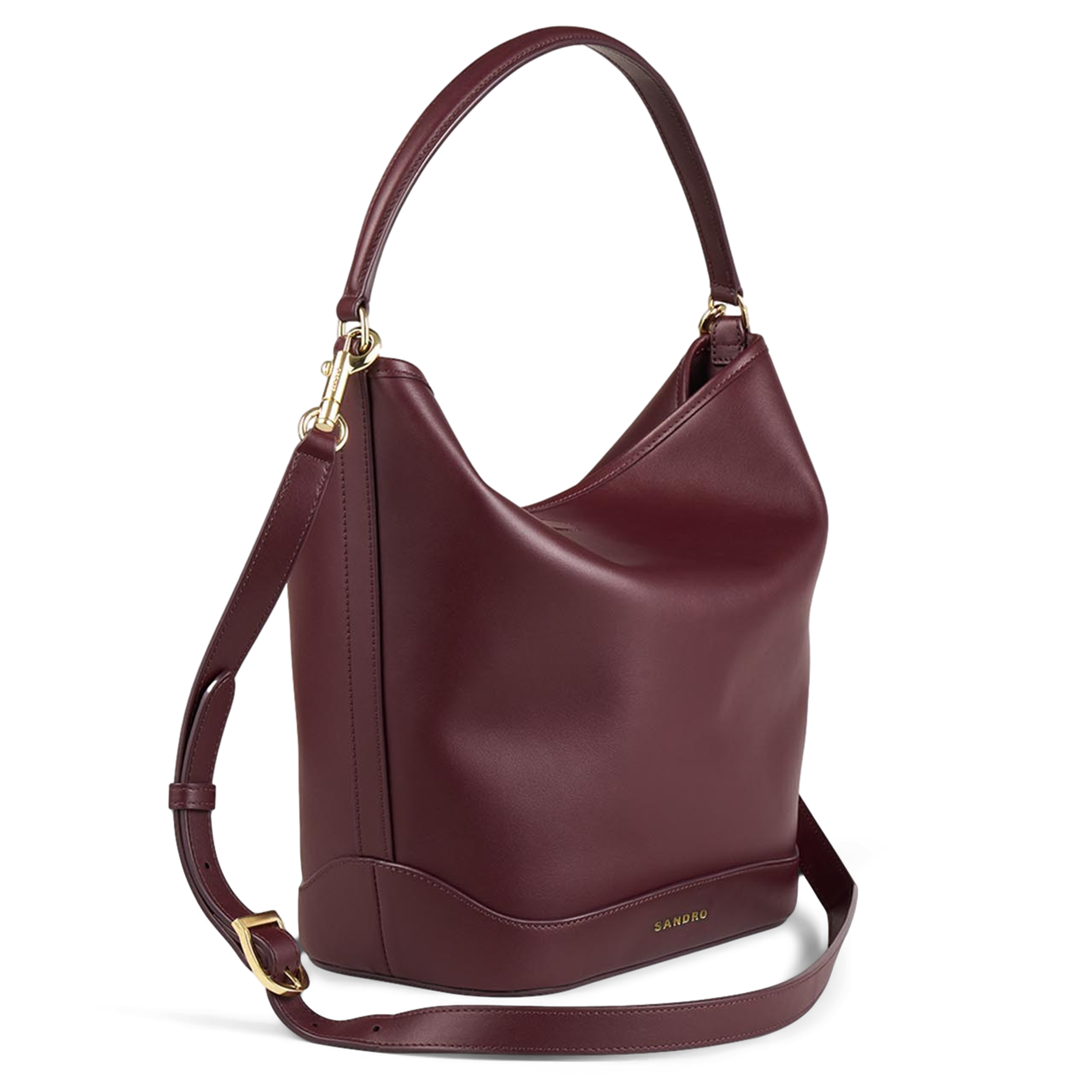 Sac seau en cuir | Rouge