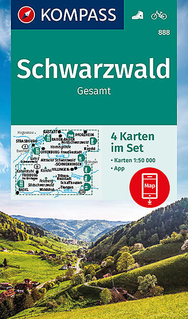KOMPASS - 888 SCHWARZWALD ECHELLE 1 50 000