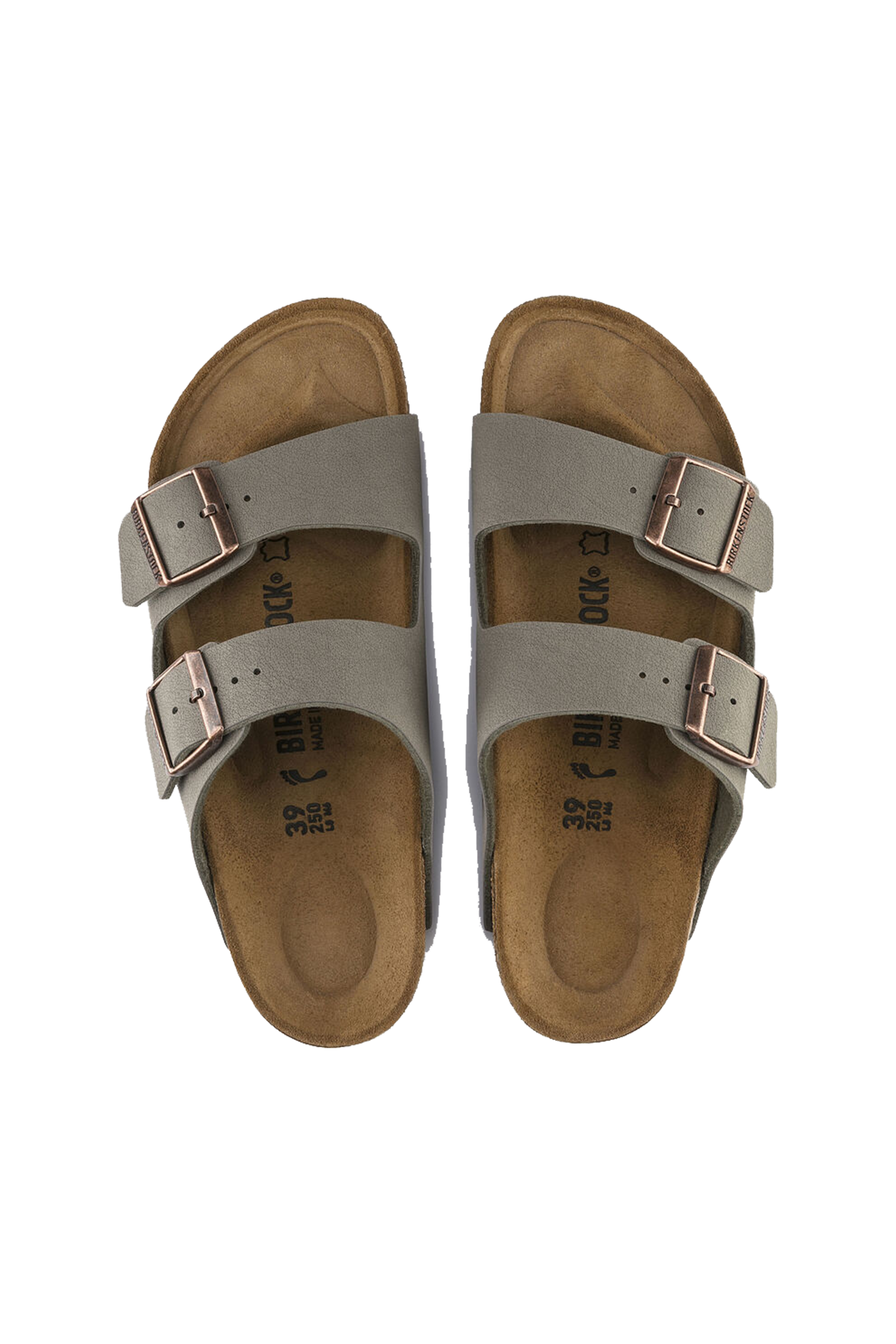 BIRKENSTOCK Sandales plates Gris