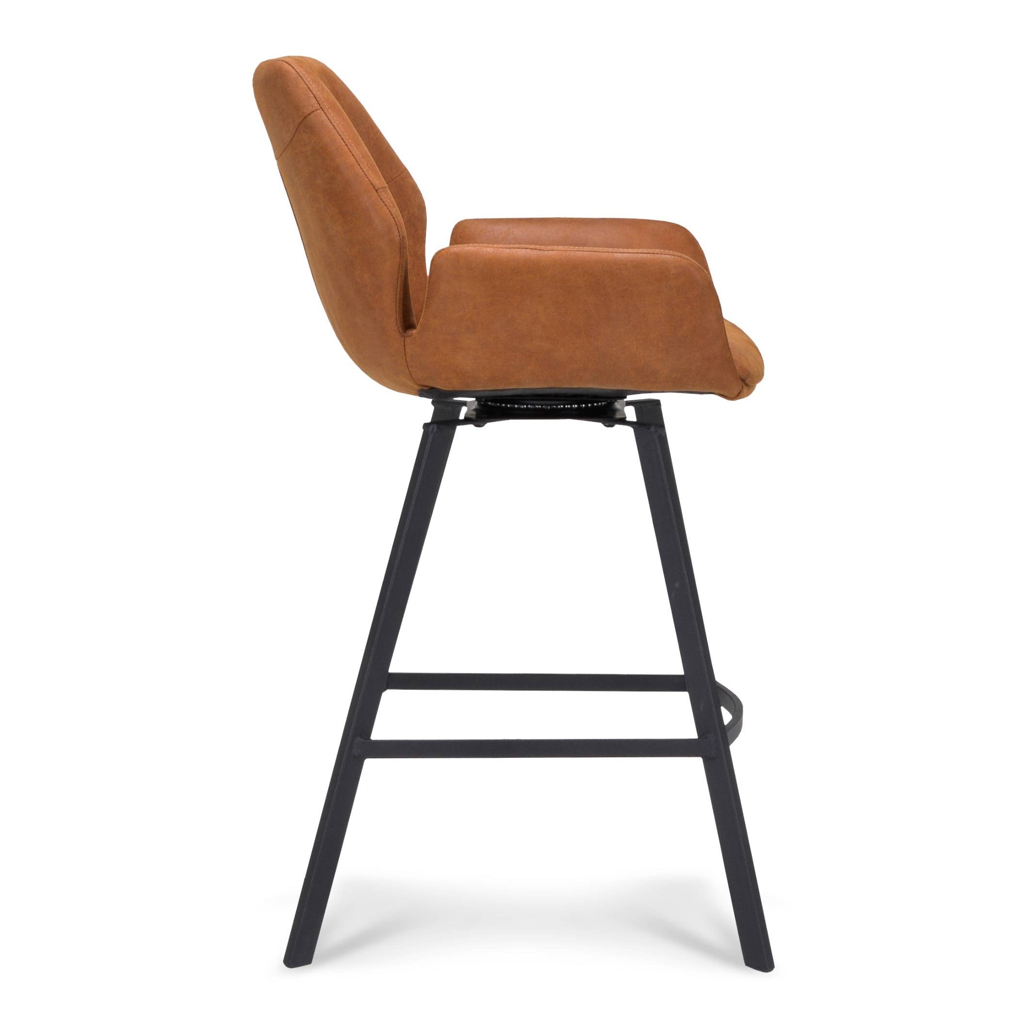 by fonQ Billy Barkruk Draaibaar - Microleder - Cognac