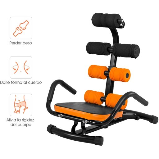 Banco abdominal Costway com alça e encosto ajustável, capacidade de carga de até 100 kg