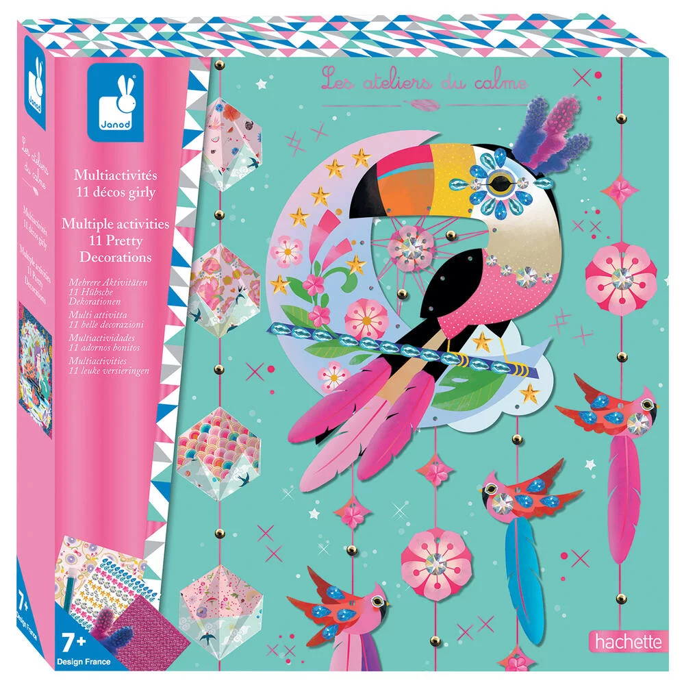 KIT CREATIF - COFFRET MULTI-ACTIVITES 11 DECOS GIRLY
