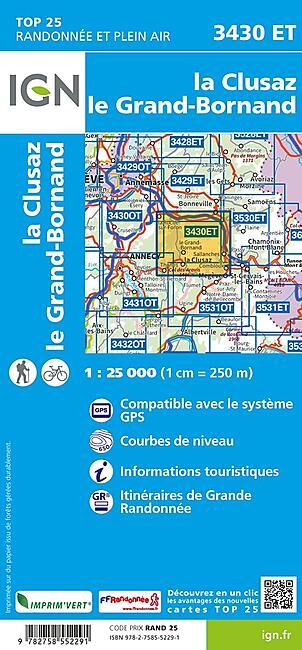 IGN - TOP25 3430ET LA CLUSAZ 1 25 000