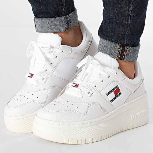 Baskets Femme Retro Basket Flatform 2536 White