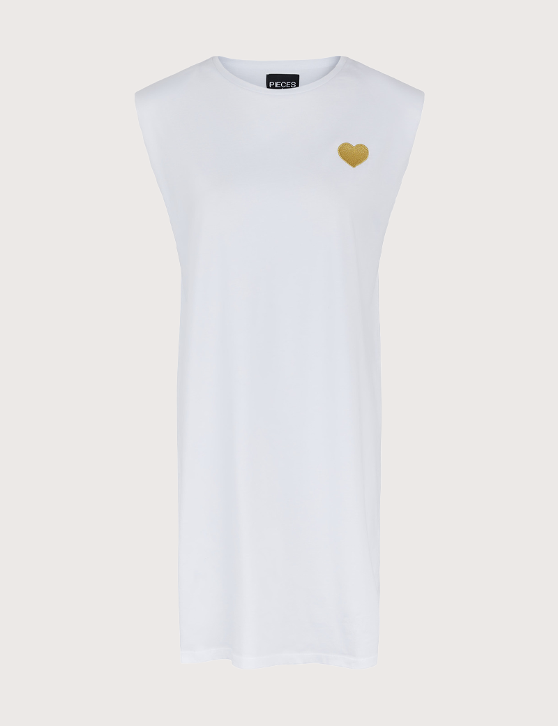 PIECES ROBE KIZ CŒUR EPAULETTE BRIGHT WHITE