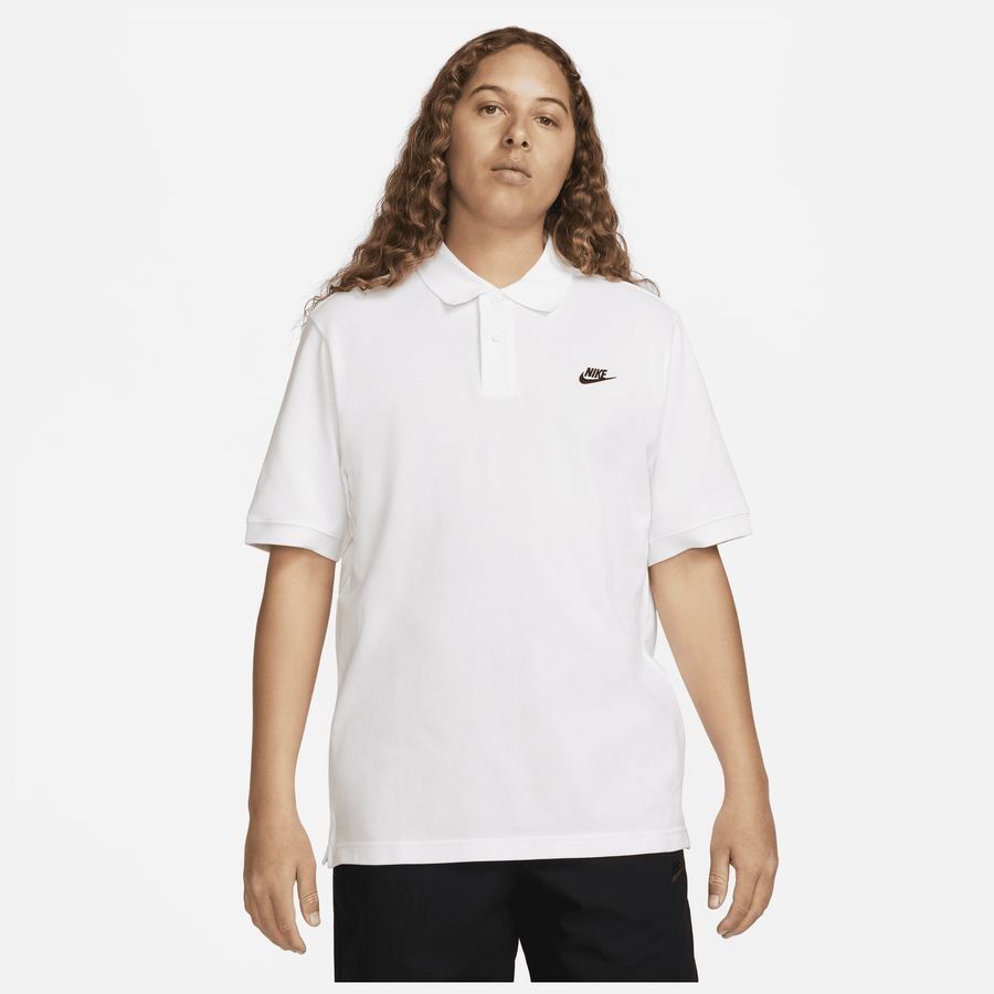 Nike Club Men's Short-Sleeve Polo WHITE/BLACK