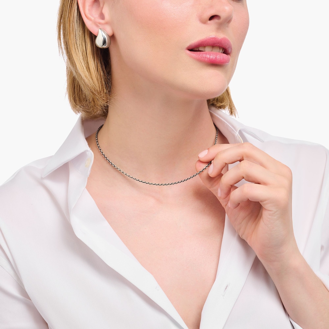 Thomas Sabo Ankerkette Silber geschwärzt Stärke 2.5 mm