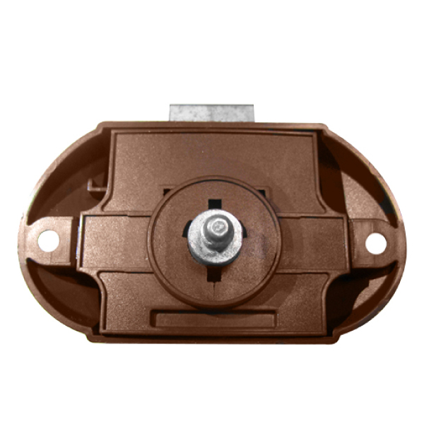 Serrure de meuble 1 point marron