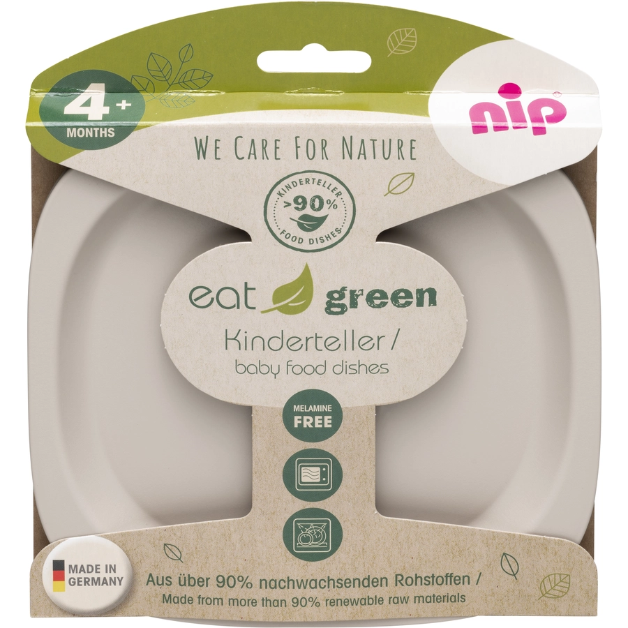 nip Teller eat green, grau