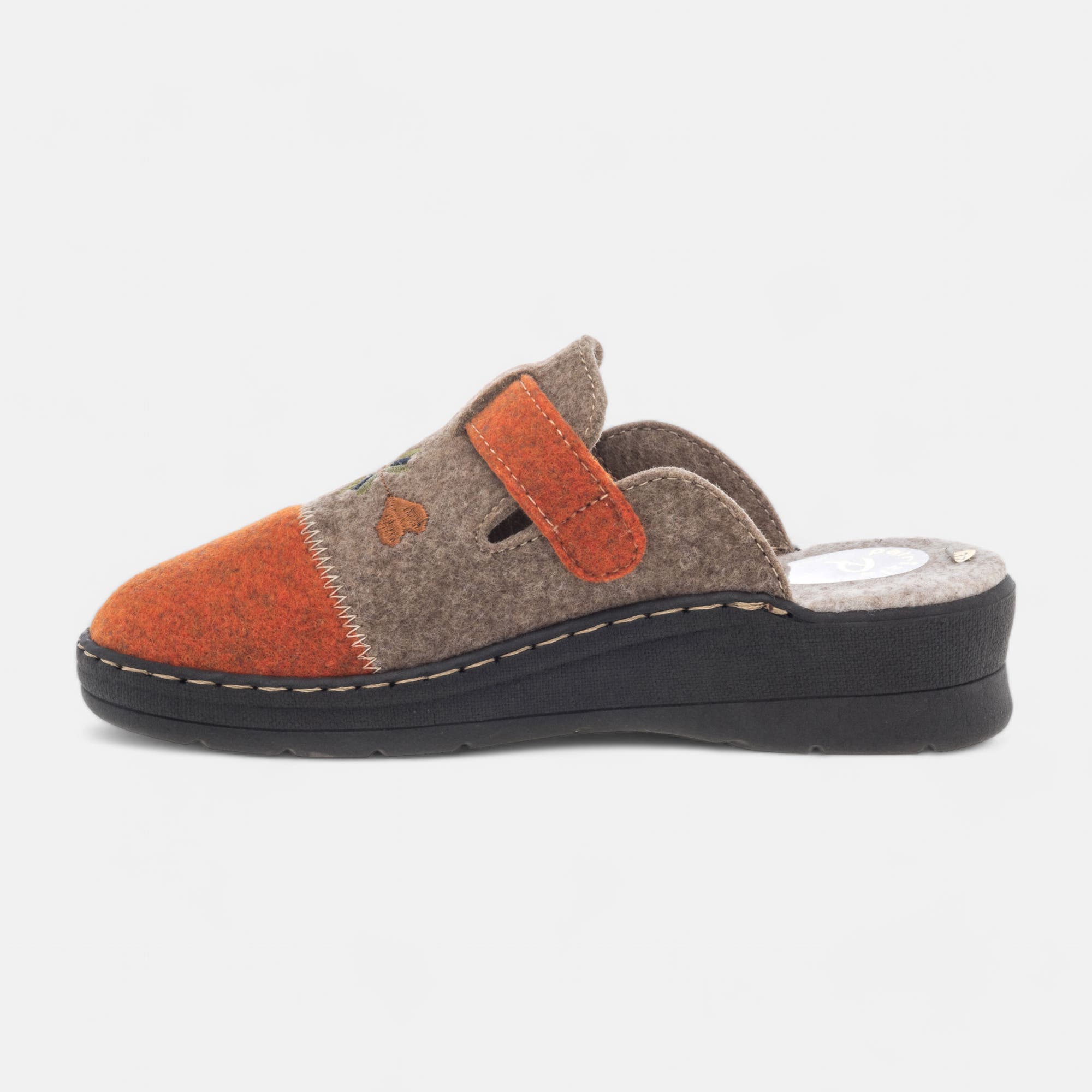 Pantoufles mules Femme orange