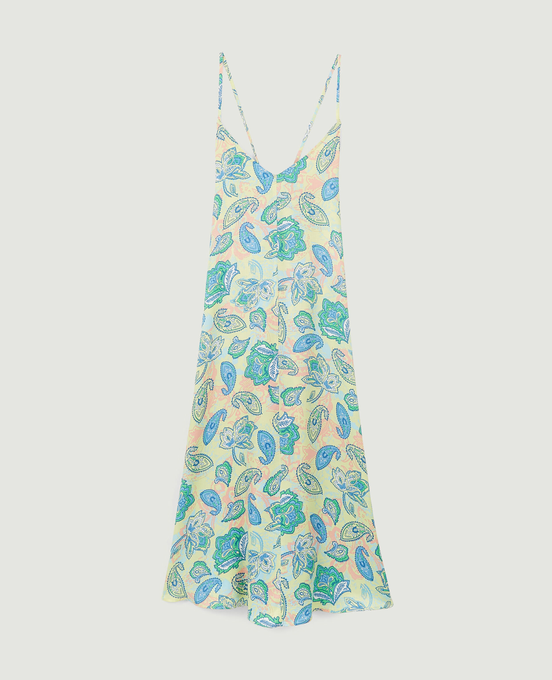 Robe dos-nu avec liens à nouer - Bleu