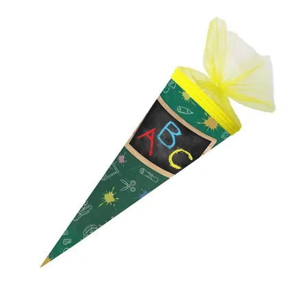 Nestler Schultüte Schulanfang, 50 cm rund, Tüll