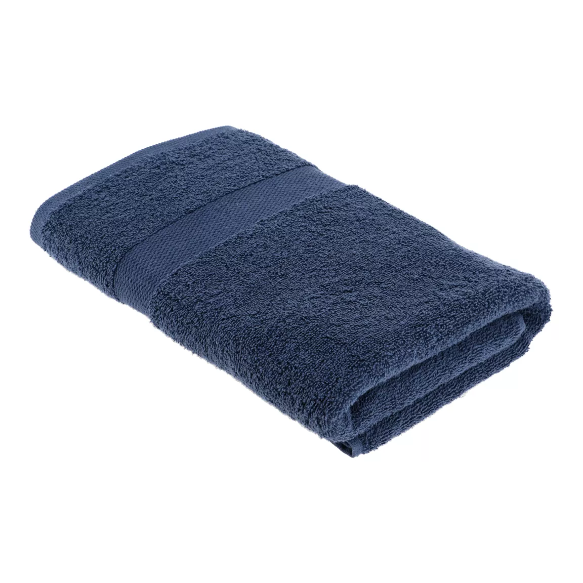 Serviette de bain coton (70 x 130 cm) Timeless Bleu marine