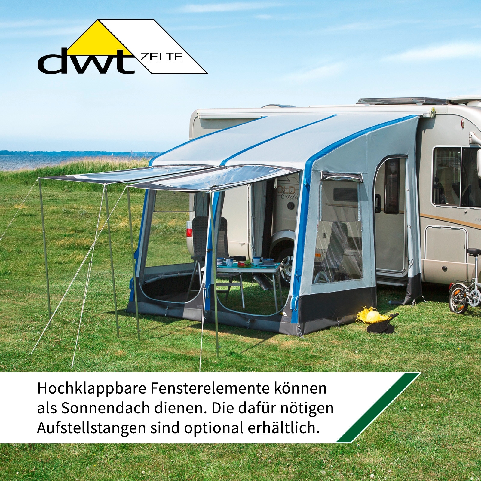DWT Space Air HQ 320 XL aufblasbares Luftvorzelt Anbauhöhe 265 - 280 cm