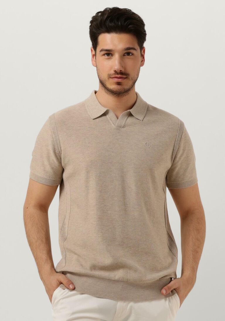 DSTREZZED bruine dstrezzed polo polo s/s melange slub