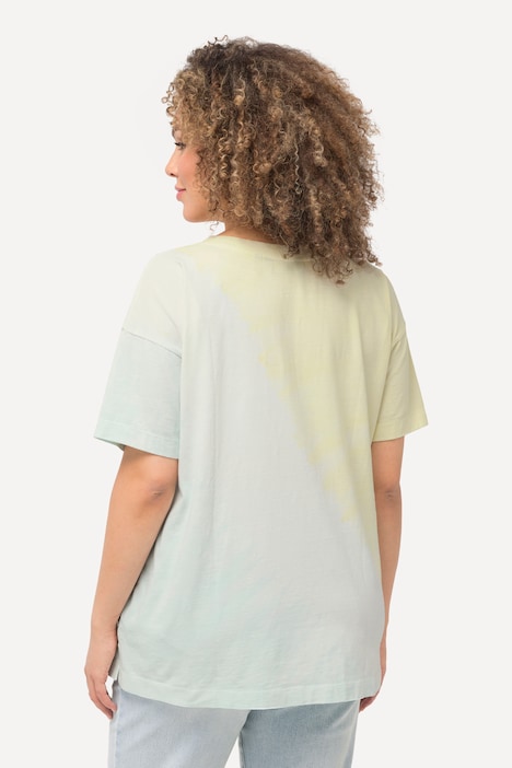 T-Shirt, Spray-Druck, Rundhals, Halbarm