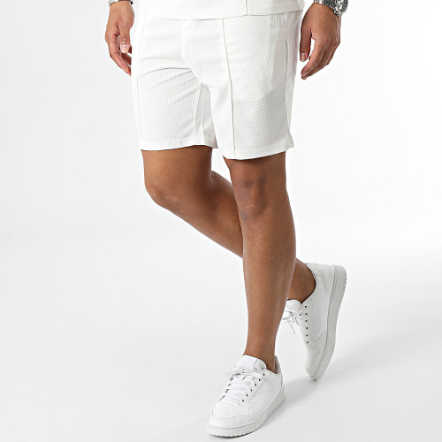 Ensemble Tee Shirt Et Short Jogging Blanc