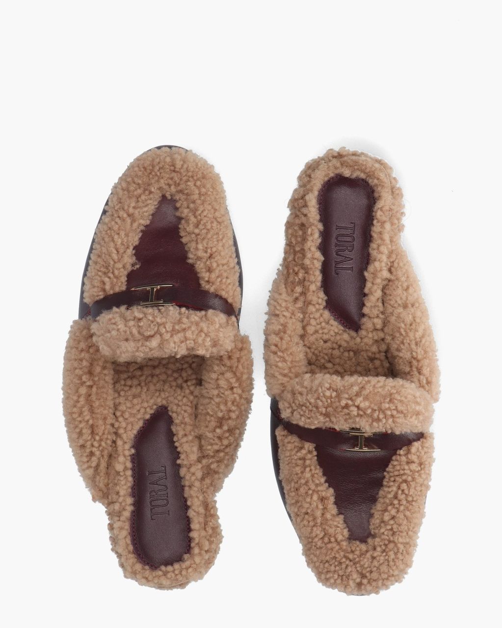 Toral Daphne Bordeauxrood/Beige Damesslippers