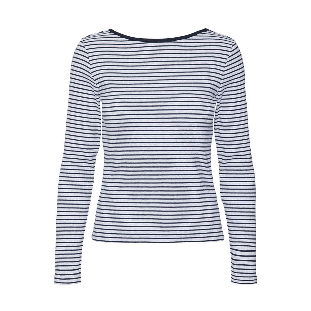 Vero Moda Top Gris/Marine à rayures Femme Vero Moda Chloe