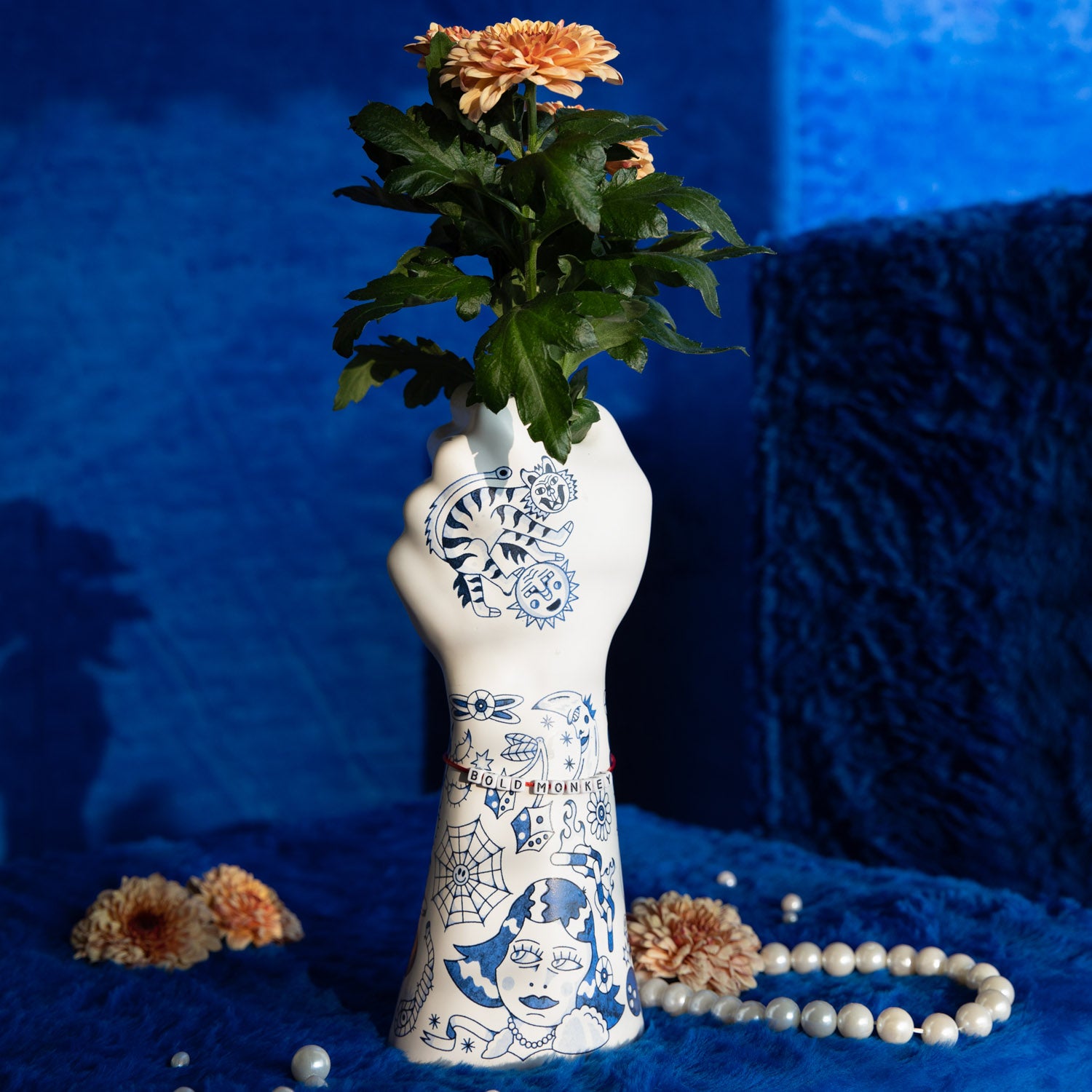 Bold Monkey Liberty Matters vaas blauw