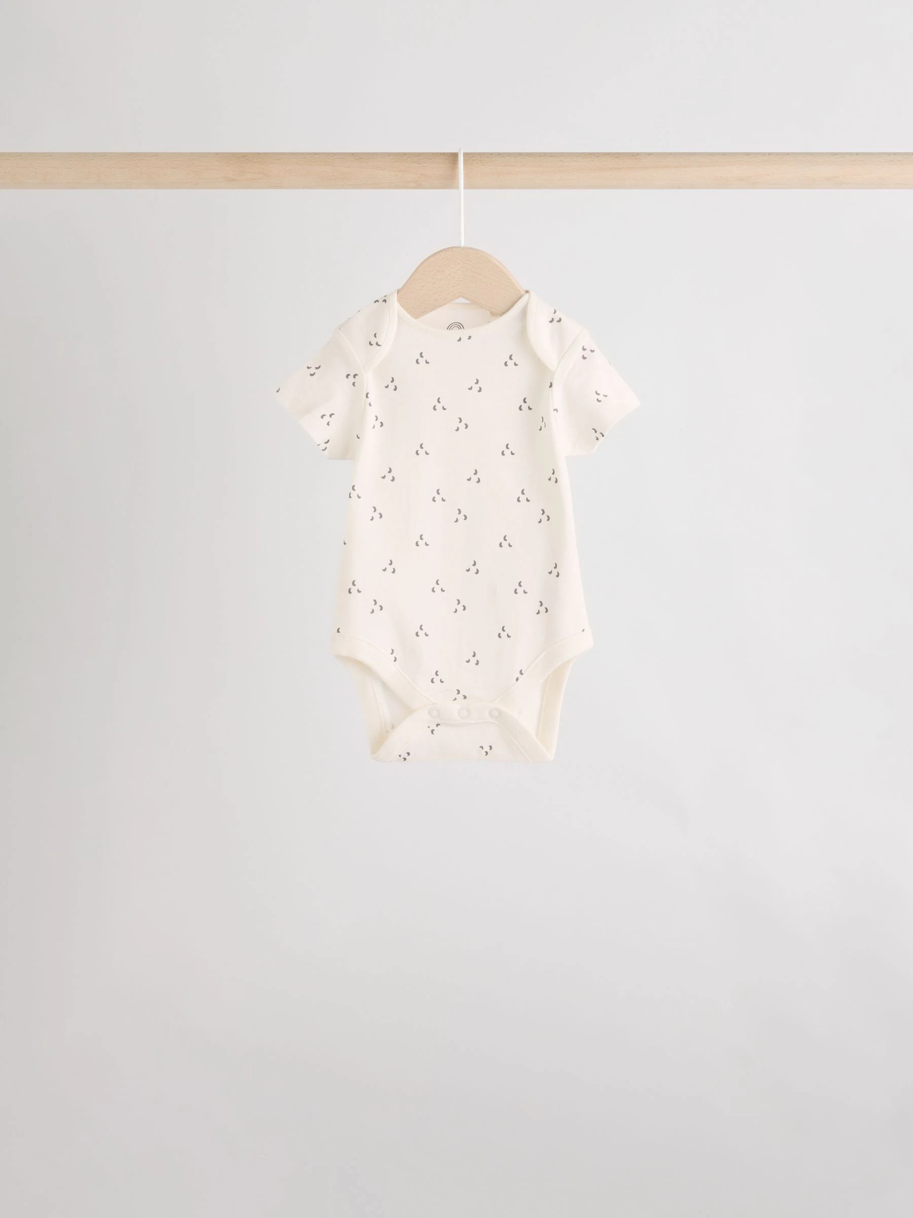 Neutraal - Verpakking van 5 babyrompertjes met korte mouw van 100% katoen