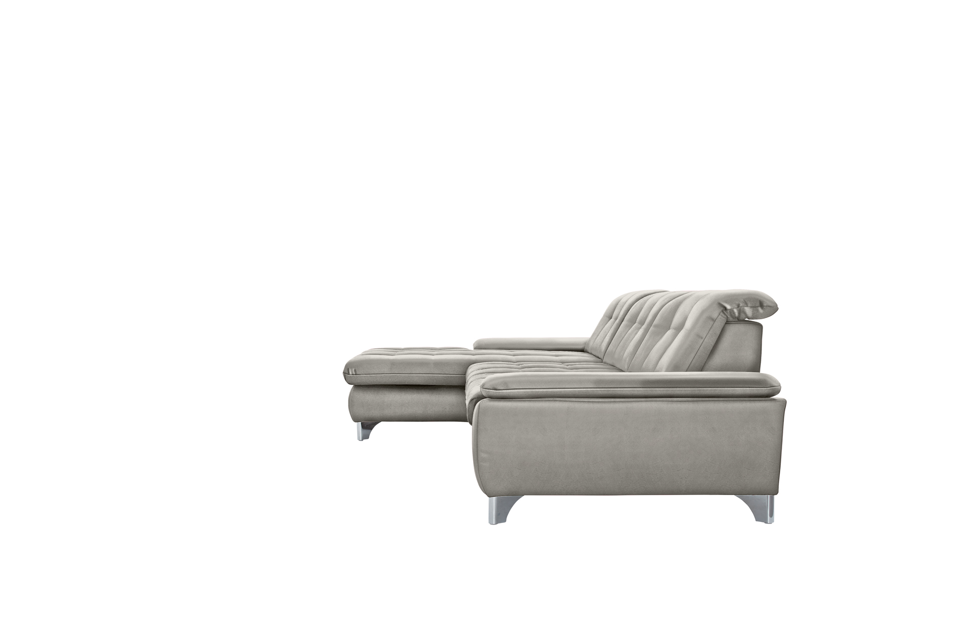 polsterpower Ecksofa - Saddle alu - Basismodell - Recamiere links